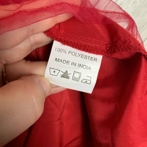 NWT Beautiful eShakti Red dress with belt 2x - Picture 10 of 14